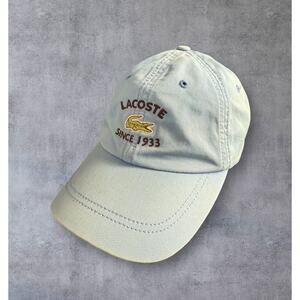 Vintage Lacoste Hat Cap Strapback Alligator Since 1933 Baby Blue Adjustable